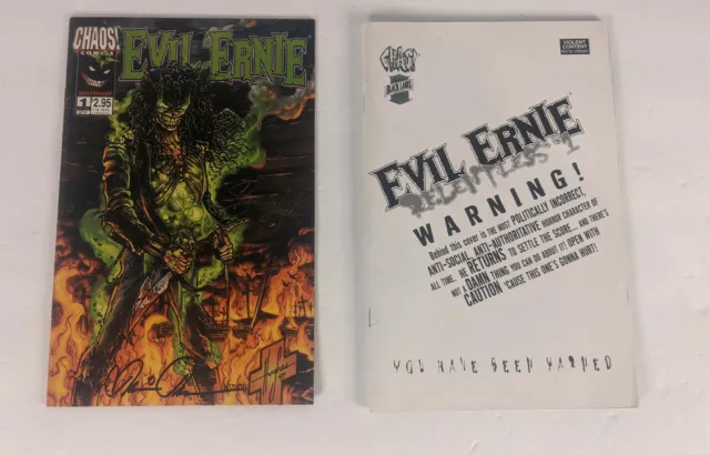 Evil Ernie Relentless #1 Variant Cover & DESTROYER STEVEN HUGHES autograph