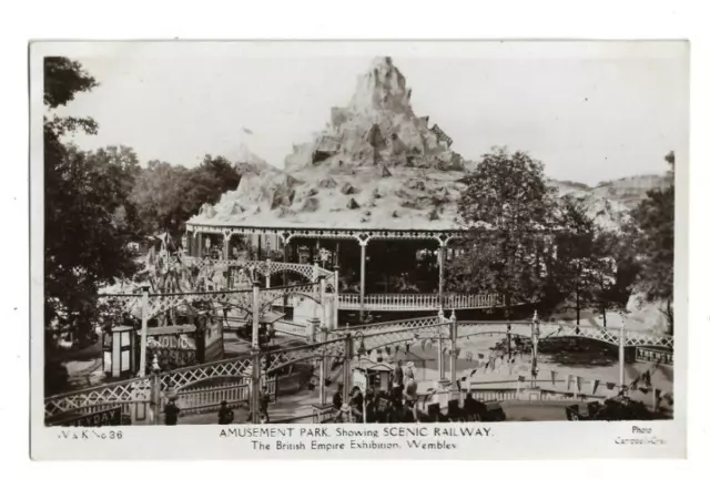 British Empire Exhibition Wembley, Amusement Park & Scenic Railway, RP postcard.