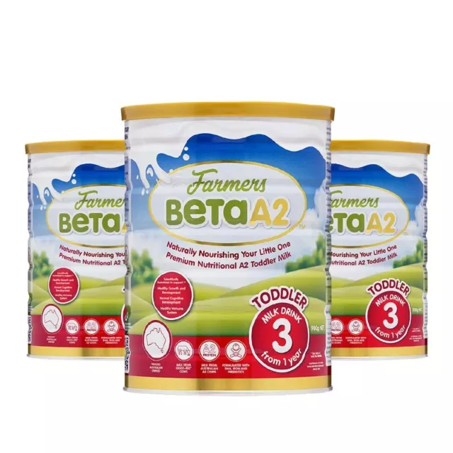 Beta A2 Premium A2 Protein Toddler Milk Stage 3. 1-3 years. 3x900g Pack