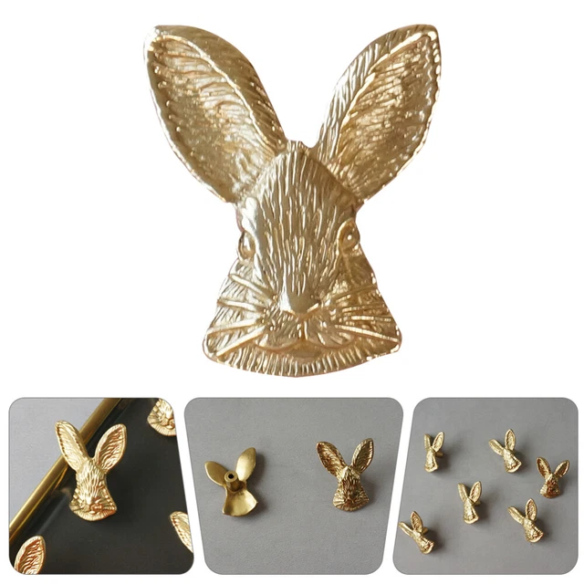 Rabbit Brass Handle Door Pulls for Kitchen Cabinets Cupboard Handles
