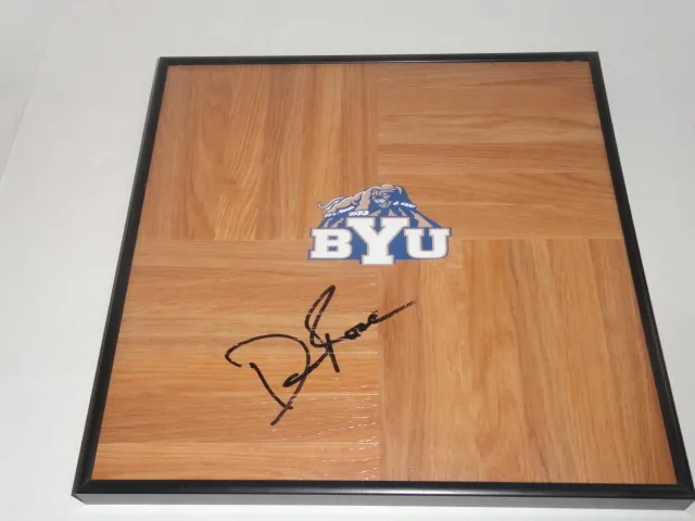 Dave Rose Signed Framed 12X12 Floorboard Byu Cougars Brigham Young