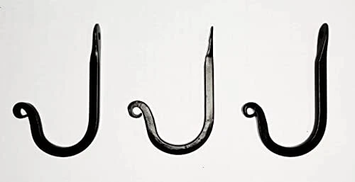 Wall Mounted Hook - Wrought Iron Decorative Blacksmith Handmade Simple Iron