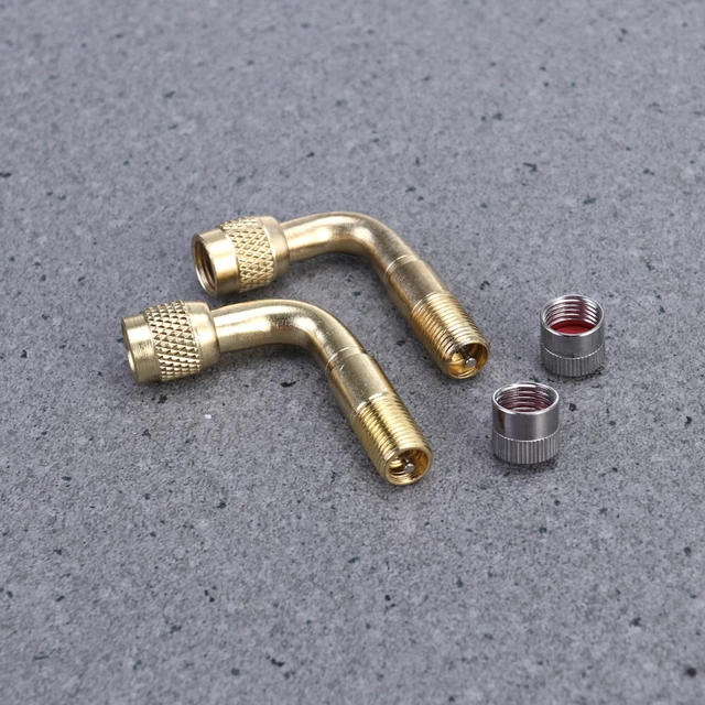 Gosknor Set 6 Estensioni Valvola Pneumatico | Angoli 45/90/135 Gradi, Adattatori In Ottone Per Auto, Bici E Camper - 5