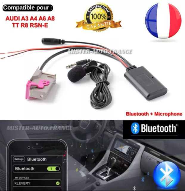 Adaptateur Bluetooth 5.0 + Micro pour ★AUDI A3 A4 A6 A8 TT R8 RNS-E ✅12V 32PIN +