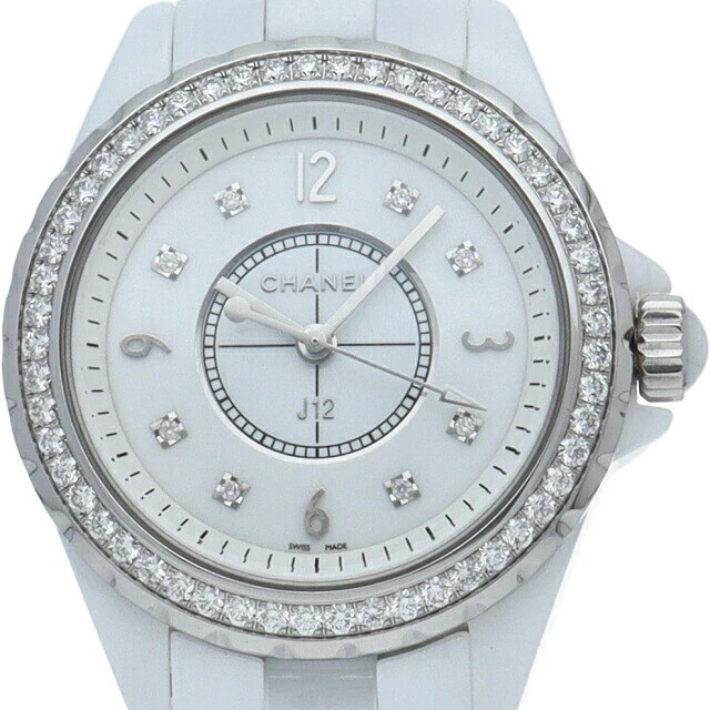 Chanel J12 33mm diamond bezel 8P diamond H3110 ceramic