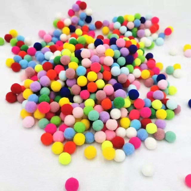 Mini Pom Poms 10mm, Single or Mixed Colour Packs of 100 Pompoms UK Seller