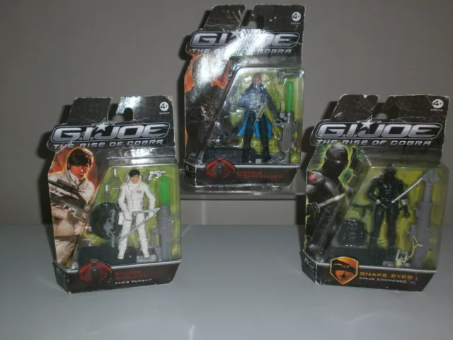 LOT de 3 figurines G.I.JOE sous blister de 2008