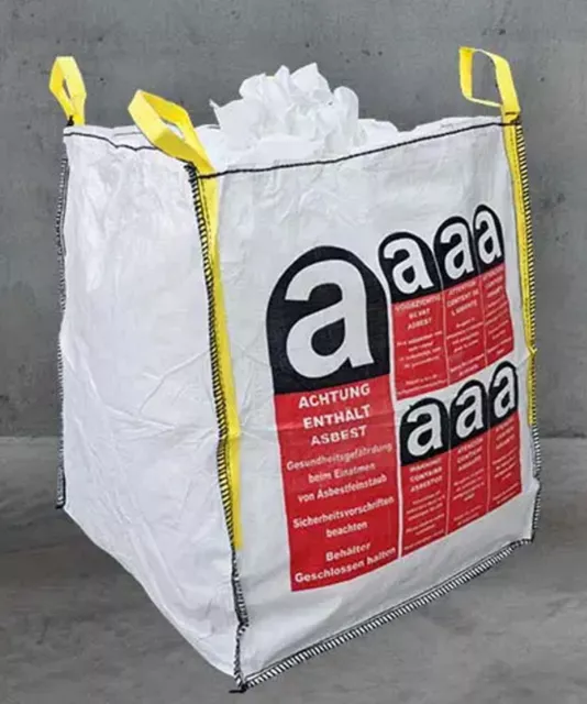 10x Big Bag für Asbestentsorgung 90x90x110 cm 1000 kg BIGBAG Bigbags Asbest BAGS