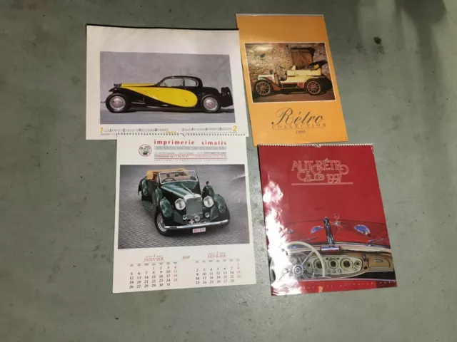 Lot 4 Anciens Calendriers Voiture Ancienne Tres Beau Et Neuf 5 Euros