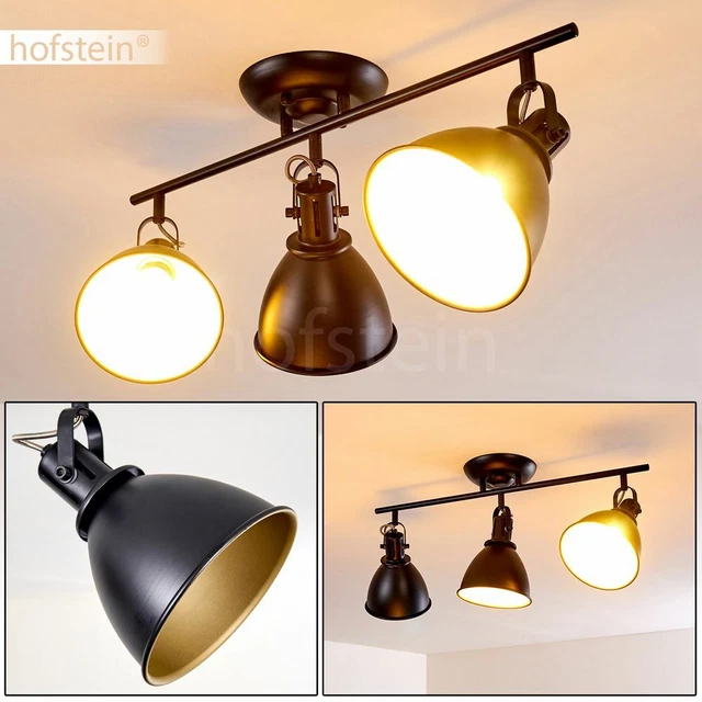 Plafonnier LED 6 Spot, Luminaire Plafond Lustre Orientable GU10 Light Luminaires Interieur Rotatif Lampe De Cuisine Applique Argent Sans Ampoule 97295995