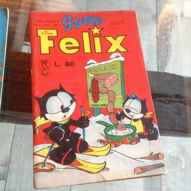 Gatto Felix N°1 1964 Ed. Bianconi Fumetto Comico Vintage