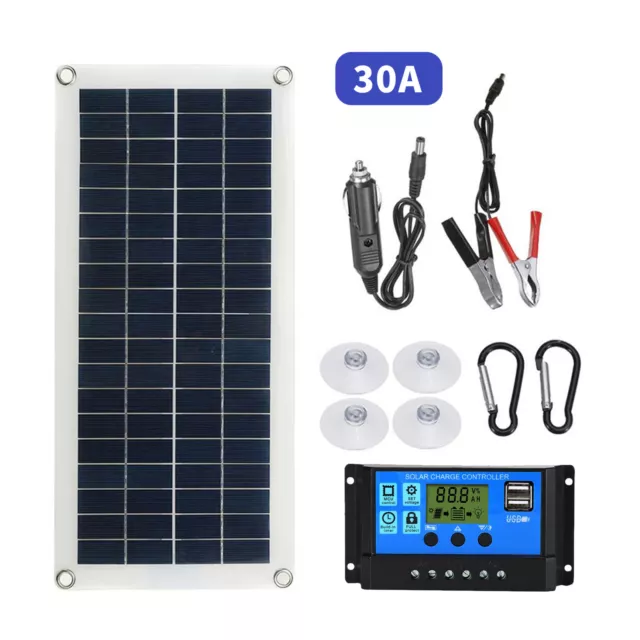 20W Solar Panel Flexible 12V Caravan Marine Boat Battery Charger 30A 40A FOR RV