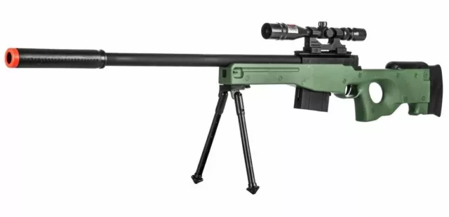 315FPS 6mm Semi-Auto Airsoft Sniper Rifle Gun Tactical Setup 38 w/ Red Dot  Site