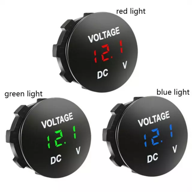 LED Panneau Moto Jauge de batterie Compteur de tension Voltmètre de voiture 2