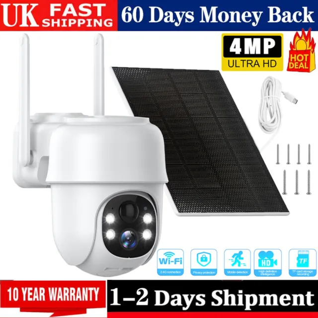 360° Wireless Security Camera PTZ WiFi IP Solar Powered Energy CCTV Home Outdoor