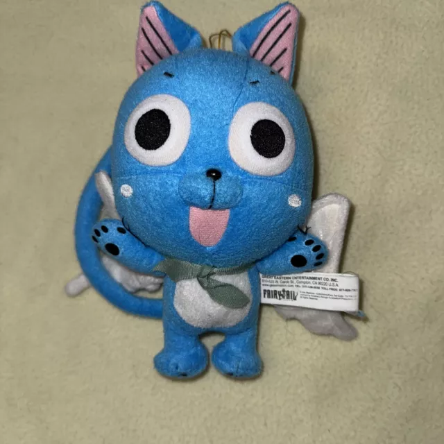 Great Eastern Entertainment Co. Fairy Tail Happy Stuffed Plush Blue Cat Wings