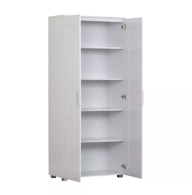 Kitchen / bathroom/ Laundry Pantry Linen Storage Cupboard 2 Door - White