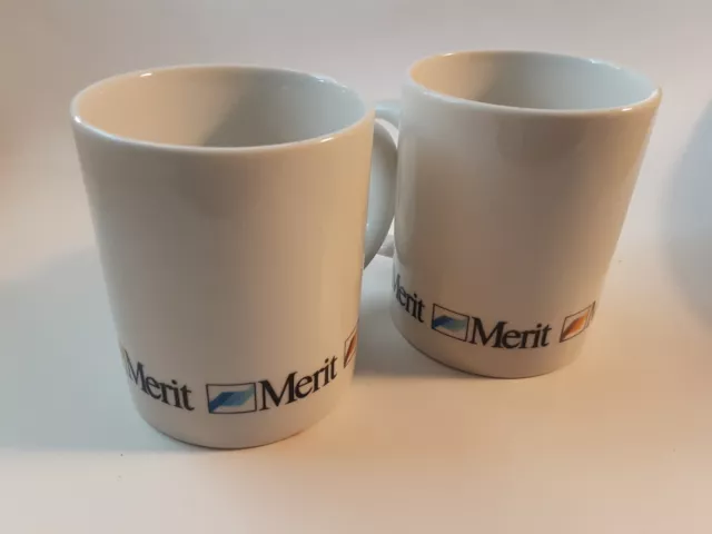 Vintage Merit Cigarettes Coffee Cups (2) Tobacciana