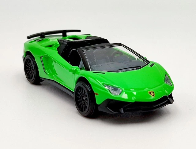 Voiture Miniature Lamborghini Aventador SV Roadster Majorette 1:64 - Verte, Modèle 2024