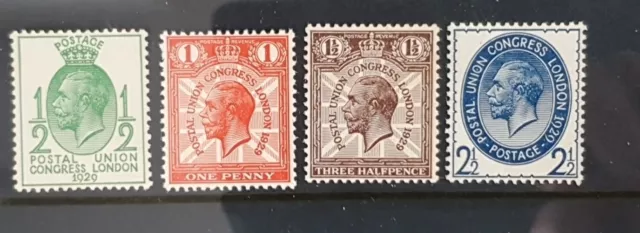 GB 1929 George V SG 434 - 437 Postal Union Congress set of 4  UM / MNH cat £35