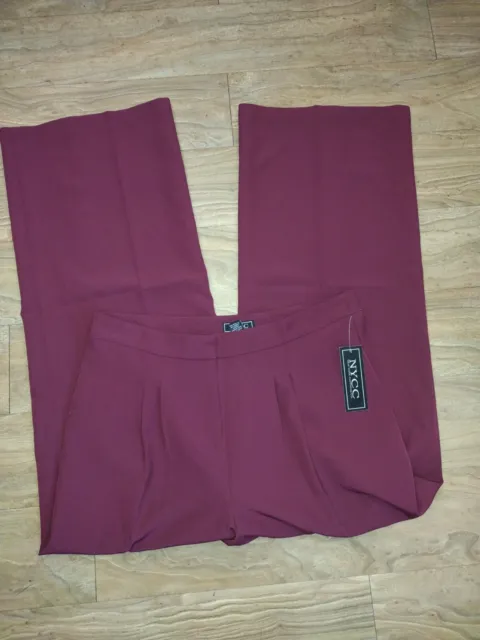 NYCC NEW YORK Clothing Co Women's Pants Size 16 Burgundy New With