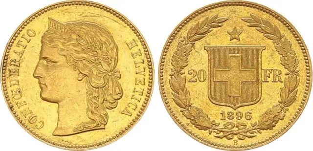 20 Franken Helvetia 1896 B