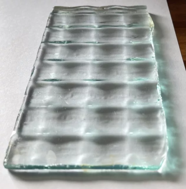Antique Quilted Glass Panel Chandelier Light Sun Catcher Rectangle
