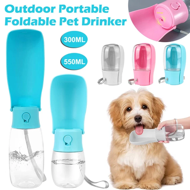 Foldable Pet & Dog Water Bottle Portable Travel Drinking Dispenser 300ML-550ML