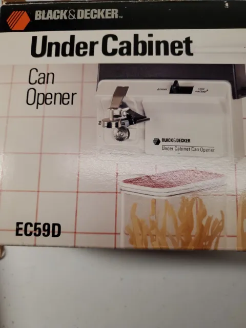 Black & Decker Spacemaker Under Cabinet Electric Can Opener EC59D Open Box  (a3)