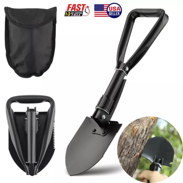 Folding Military Shovel Survival Spade Emergency Garden Camping Outdoor Tool