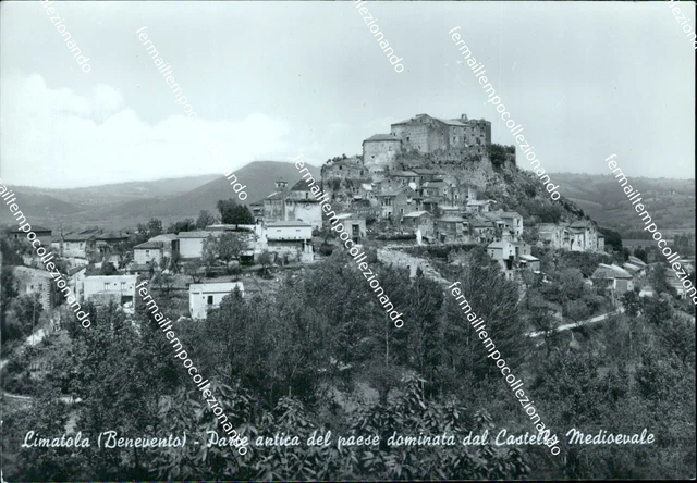 cc201 cartolina limatola parte antica del paese provincia di benevento campania