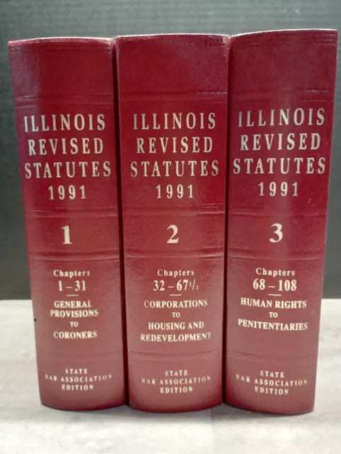 Illinois Revised Statutes 1991 Volumes 1-3 State Bar Association Edition