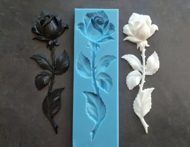 Gran Rosa Flor 29cm Alto Molde de Silicona para Muebles Apliques Decorativos