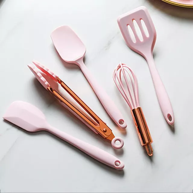 Accessories Kitchen Utensils Silicone Scraper Whisk Food Tongs Spatula