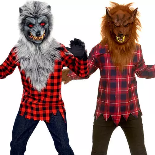 Werewolf Boys Fancy Dress Halloween Animal Scary Spooky Kids Childrens Costumes
