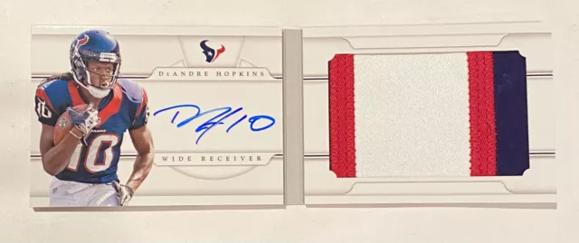 2013 National Treasures Booklet DeAndre Hopkins RPA RC Jumbo Patch AUTO 28/49