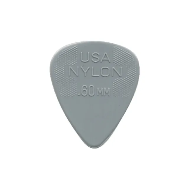 Dunlop Guitar Picks Nylon Standard 12-Pack Grey .60mm