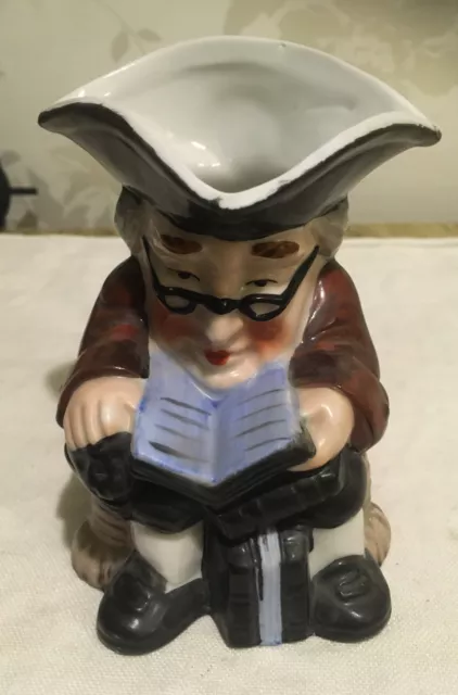 Vintage Porcelain Toby Jug - Man Reading Book - The Leonardo Collection