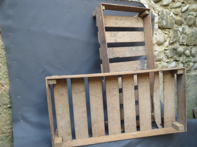 Clayettes En Bois Empilables IDMarket - Lot De 3 - Avec Roulettes Et Ardoise