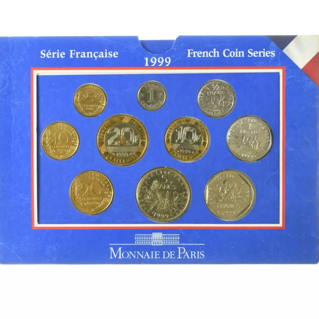 [#347662] France, Coffret 1 c. à 20 frs., 1999, Monnaie de Paris, BU, FDC