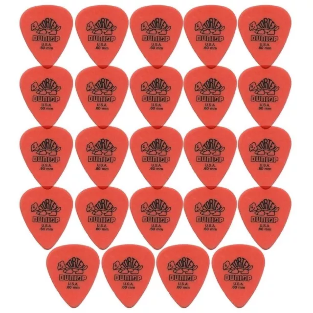 24 x Jim Dunlop Tortex Standard 0.60mm Orange Guitar Picks Bulk Bag 418R