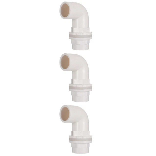 12 Pcs White Pvc Fish Tank Water Pipe Connector Tube Fitting