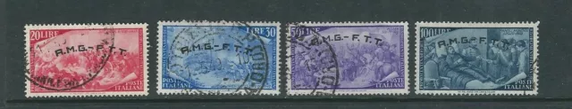 ITALY TRIESTE ZONE A 1948 PALERMO UPRISING SCENES (Scott 26-29) F/VF USED