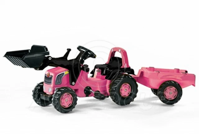 ROLLY TOYS Rose Filles Ride Sur P dale Tracteur Chargeur Assorti