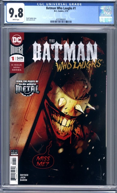 Batman Who Laughs #1  Jock Cover & Art  DC Comics      1st Print  CGC 9.8