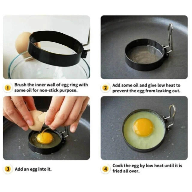 For Make Eggs Muffin Sandwich Tortilla Antiadherente 7,7 * 7,3 cm/3,03 * 2,95 pulgadas