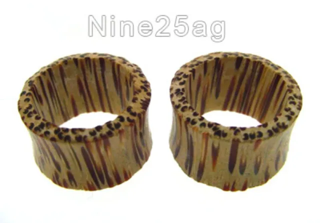 PAIR OF 4G 5MM COCONUT WOOD TUNNELS plugs body jewelry COCO ORGANIC GAUGES GAUGE