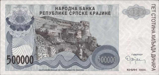 Kroatien Serb. Krajina / Croatia P.R32 500.000 Dinara 1994 (1) UNC