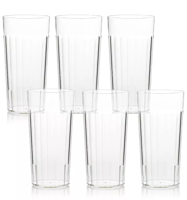 Arrow Home Products 30oz Clear Plastic Tumblers, Set of 6