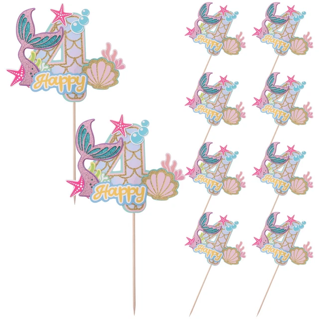 10 pezzi di plettri per torta, decorazioni per topper, toppers per cupcake,